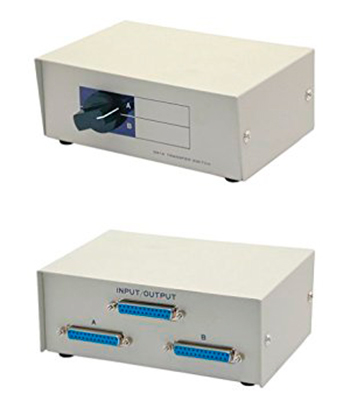 caja A-B con dos puertos para impresora