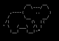 Un pequeño elefante ASCII
