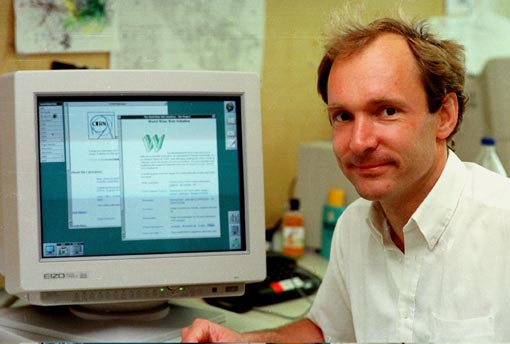 Tim Berners Lee en el CERN, 11 de julio de 1994