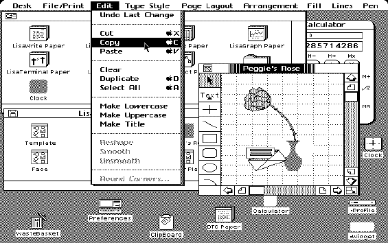 Interfaz gráfica del Apple Lisa