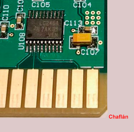 Chaflán en un conector multipolar