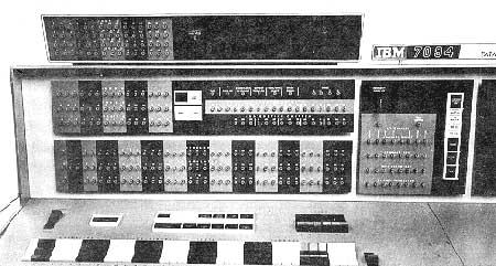 Panel de control de un IBM 7094