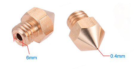 Boquillas de latón de 0.4 mm