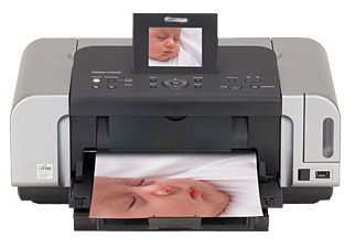 Impresora fotográfica con un visor de previsualización