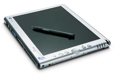 TabletPC con su dispositivo de entrada (lápiz)